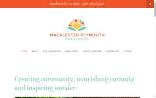 Macalester Plymouth Preschool website