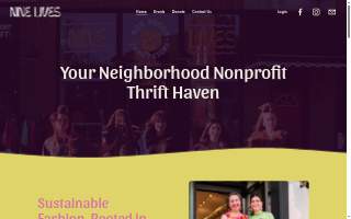 Nine Lives Thrift website