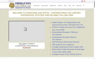 Sherayzen Law Office: FBAR and International Tax Lawyer website