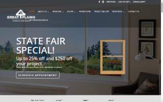 Great Plains Windows and Doors website