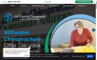 Hall Family Chiropractic Clinic website