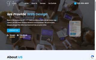 911 Geeks Web Design & SEO of Waconia website