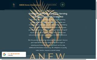 ANEW Home Cleaning website