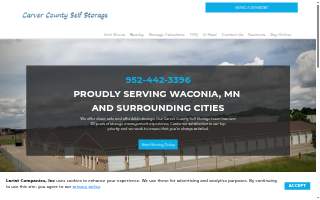 Carver County Self Storage website