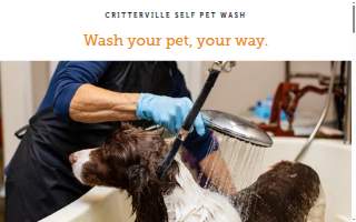 Critterville Self Pet Wash website
