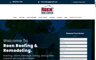 Roen Roofing and Remodeling, Inc. website