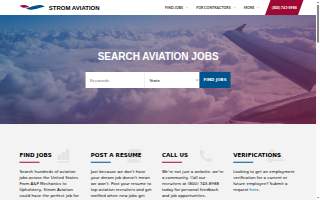 Strom Aviation Inc website