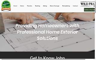 Wild Prairie Homes website