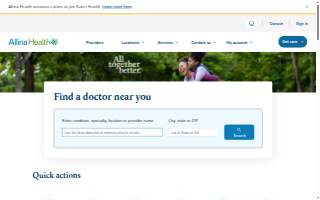 Allina Health United Women's Health Clinic website