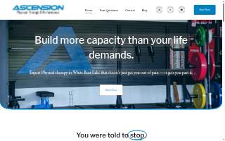 Ascension Physical Therapy and Performance website