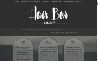 Hair Bar Salon and Med Spa website
