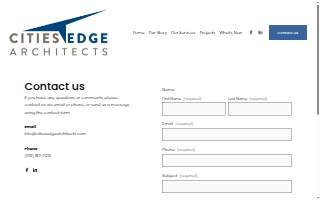 Cities Edge Architects website