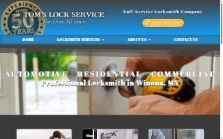 Tom's Lock Service website