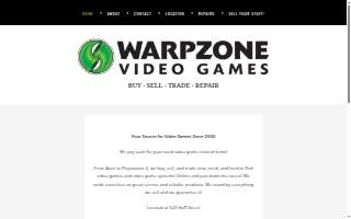 Warpzone Video Games website