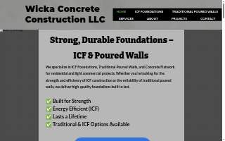 Wicka Concrete Construction LLC website