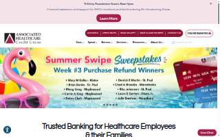 Associated Healthcare Credit Union website