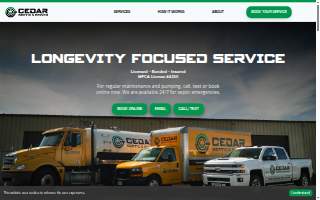 Cedar Septic and Sewer LLC website