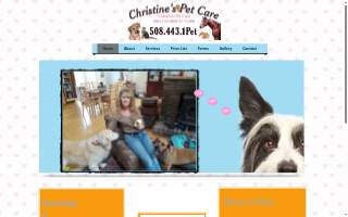 Christine's Professional Pet Care website