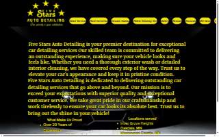 Five Stars Auto Detailing of Woodbury website