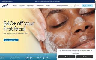 Heyday Skincare Woodbury website