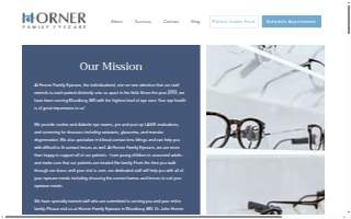 Horner Family Eyecare website