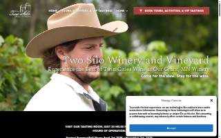 Two Silo Winery and Vineyard of Woodbury website