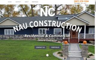 Nau Construction LLC website
