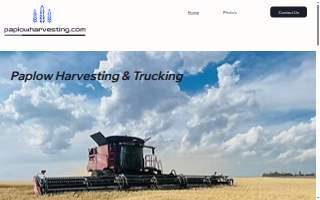 Paplow Harvesting & Trucking website