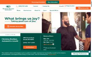 Christian Brothers Automotive Arnold website