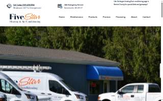 Five Star Heating and Cooling website