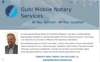 Guhl Mobile Notary Services of Arnold website