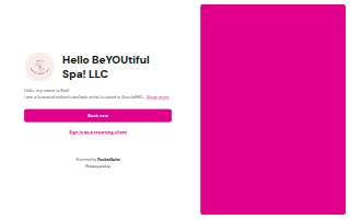 Hello BeYOUtiful Spa! website