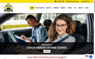 Coach Harder Driving School website