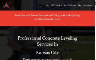 Affordable Mudjacking Concrete Lifting of Belton website