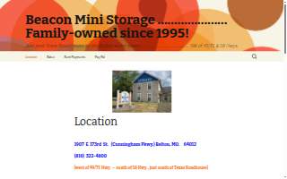 Beacon Mini Storage website