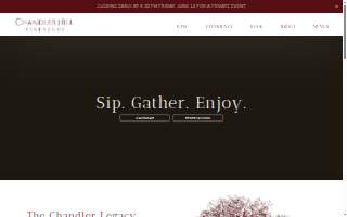 Chandler Hill Vineyards of Belton website