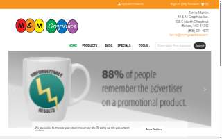 M & M Graphics website