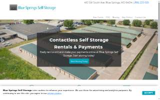 Blue Springs Self Storage website