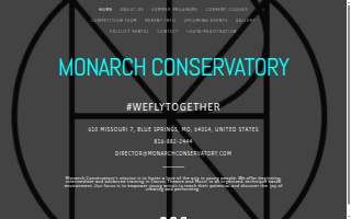 Monarch Conservatory website