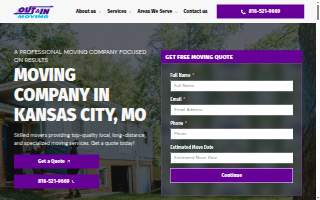 Out & In Moving of Blue Springs website