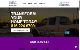 Wildcat Siding & Windows website