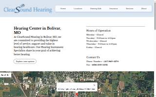 ClearSound Hearing of Bolivar website