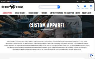 Creator Designs Screen Printing & Embroidery website