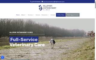 Allphin Veterinary Clinic website