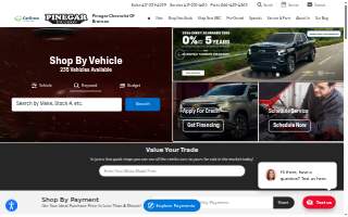 Pinegar Chevrolet Buick GMC of Branson website