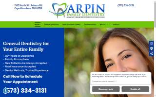 Arpin Family Dentistry website