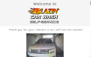 Blazin' Car Wash website