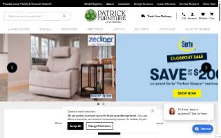 Patrick Furniture Outlet website