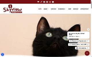 Skyview Animal Clinic website