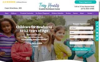 Tiny Hearts Creative Enrichment Center website